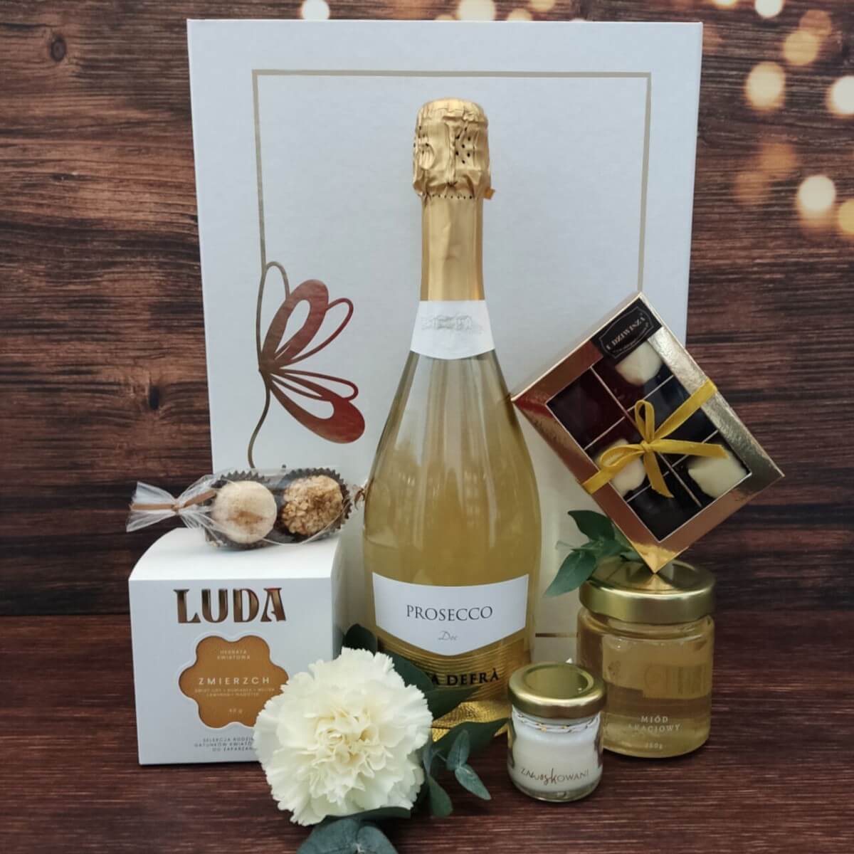 Zestaw upominkowy ze świecą