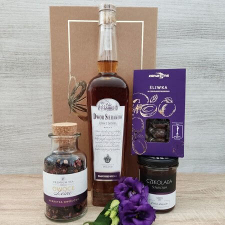 Śliwkowy zestaw prezentowy
